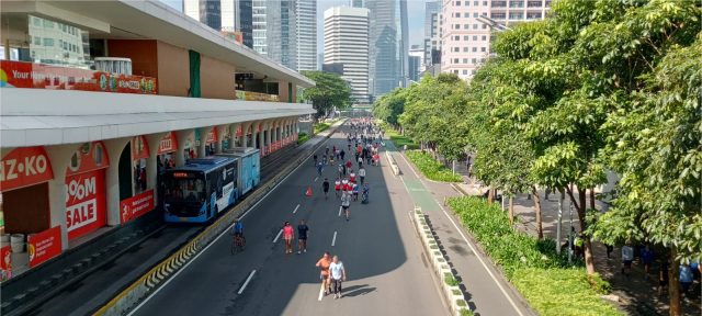 Bertepatan dengan HUT TNI ke-80, Car Free Day tingkat propinsi DKI Jakarta tetap digelar di sepanjang Jalan Jend. Sudirman - Jl. MH Thamrin, Minggu, 5 Oktober Bertepatan dengan HUT TNI ke-80, Car Free Day tingkat propinsi DKI Jakarta tetap digelar di sepanjang Jalan Jend. Sudirman - Jl. MH Thamrin, Minggu, 5 Oktober 2025