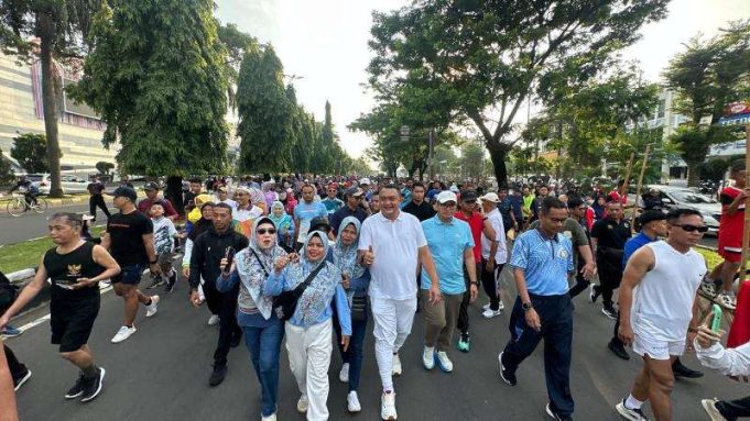 Uji Coba Zona Kuliner, Bupati Bogor Turun Langsung Ikuti CFD Tegar Beriman