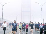 CFD Ampera Diselimuti Kabut, Antusias Warga Olahraga Tak Surut